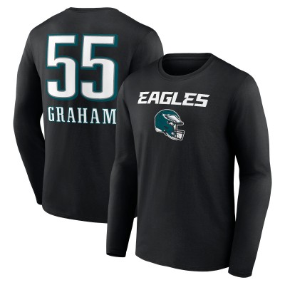 Футболка с длинным рукавом Brandon Graham Philadelphia Eagles Wordmark Player Name & Number - Black