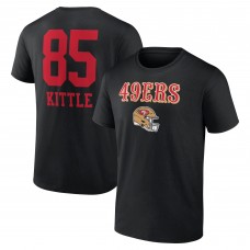 Футболка George Kittle San Francisco 49ers Wordmark Player Name & Number - Black
