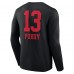 Футболка с длинным рукавом Brock Purdy San Francisco 49ers Wordmark Player Name & Number - Black