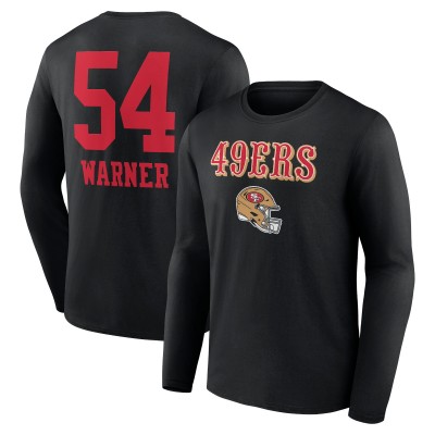 Футболка с длинным рукавом Fred Warner San Francisco 49ers Wordmark Player Name & Number - Black