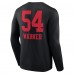 Футболка с длинным рукавом Fred Warner San Francisco 49ers Wordmark Player Name & Number - Black