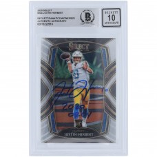 Justin Herbert Los Angeles Chargers Autographed 2020 Panini Select #244 Beckett Fanatics Witnessed Authenticated 10 Rookie Card with 2020 OROY Inscription Justin Herbert Los Angeles Chargers Autographed 2020 Panini Select #244 Beckett Fanatics Witnessed Authenticated 10 Rookie Card with 2020 OROY Inscription