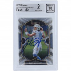 Justin Herbert Los Angeles Chargers Autographed 2020 Panini Select #44 Beckett Fanatics Witnessed Authenticated 9/10 Rookie Card
