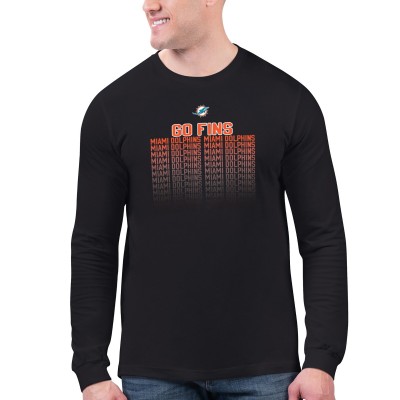 Miami Dolphins Starter Black Slogan Long Sleeve T-Shirt