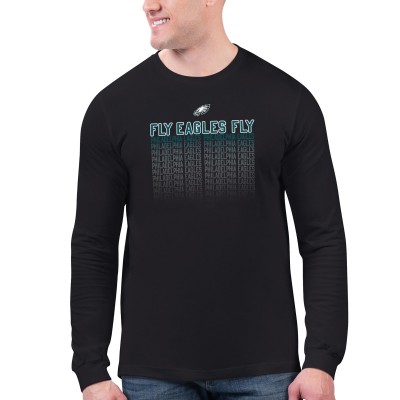 Футболка с длинным рукавом Philadelphia Eagles Starter Slogan - Black