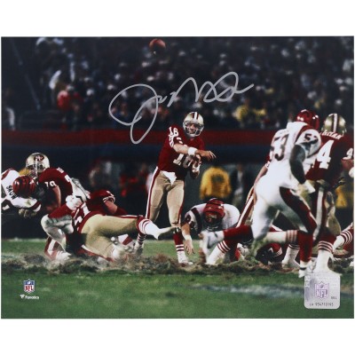Joe Montana San Francisco 49ers Autographed Fanatics Authentic 8 x 10 Throwing vs. Bengals Photograph