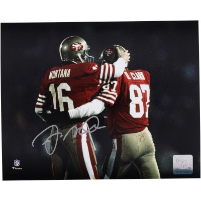 Joe Montana San Francisco 49ers Autographed Fanatics Authentic 8 x 10 with Dwight Clark Photograph