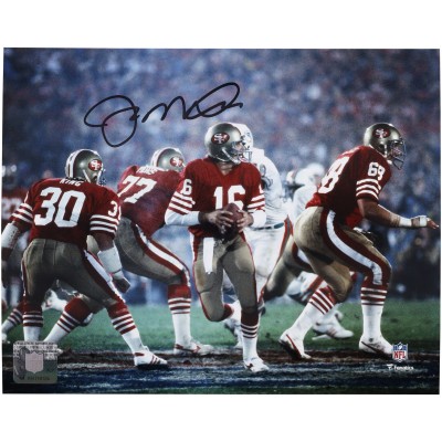 Joe Montana San Francisco 49ers Autographed Fanatics Authentic Super Bowl XIX Dropback Photograph
