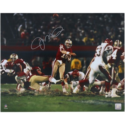 Joe Montana San Francisco 49ers Autographed Fanatics Authentic 16 x 20 Throwing vs. Bengals Photograph