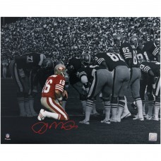 Joe Montana San Francisco 49ers Autographed Fanatics Authentic 16 x 20 Huddle Spotlight Photograph