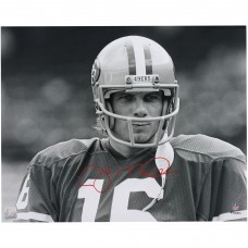 Joe Montana San Francisco 49ers Autographed Fanatics Authentic 16 x 20 Black & White Close Up Photograph