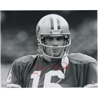 Joe Montana San Francisco 49ers Autographed Fanatics Authentic 16 x 20 Black & White Close Up Photograph