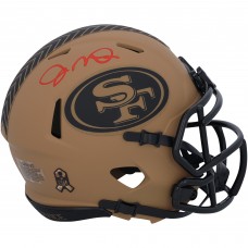 Joe Montana San Francisco 49ers Autographed Fanatics Authentic Riddell 2023 Salute to Service Speed Mini Helmet - Signed in Red Ink