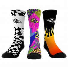 Три пары носков Baltimore Ravens Rock Em Socks Unisex Team Vibes