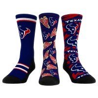 Три пары носков Houston Texans Rock Em Socks Unisex Fan Favorite
