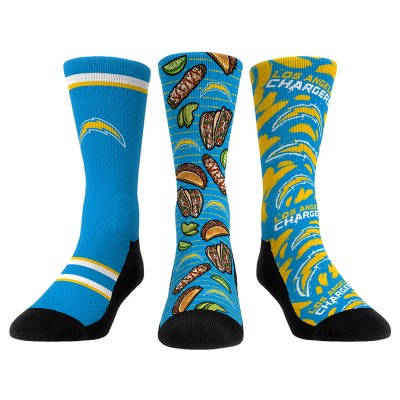 Три пары носков Los Angeles Chargers Rock Em Socks Unisex Fan Favorite