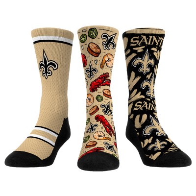 Три пары носков New Orleans Saints Rock Em Socks Unisex Fan Favorite