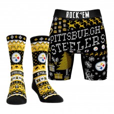 Pittsburgh Steelers Rock Em Socks Holiday Tacky Sweater Underwear and Crew Socks Combo Pack Pittsburgh Steelers Rock Em Socks Holiday Tacky Sweater Underwear and Crew Socks Combo Pack