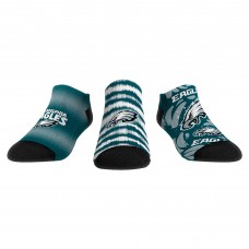 Подростковая Philadelphia Eagles Rock Em Socks Make Some Noise Three-Pack Low-Cut Socks Set