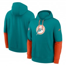 Толстовка Miami Dolphins Nike Aqua Throwback Logo Club Tri-Blend
