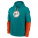 Толстовка Miami Dolphins Nike Aqua Throwback Logo Club Tri-Blend
