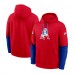 New England Patriots Nike Red Throwback Logo Club Tri-Blend Pullover Hoodie