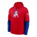 New England Patriots Nike Red Throwback Logo Club Tri-Blend Pullover Hoodie
