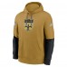 Толстовка New Orleans Saints Nike Gold Throwback Logo Club Tri-Blend