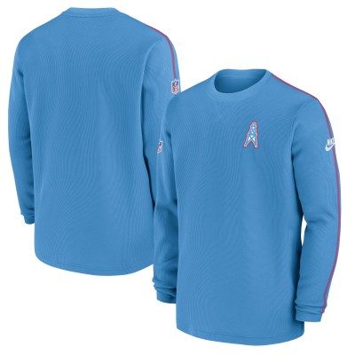 Футболка с длинным рукавом Tennessee Titans Nike Oilers Throwback Alternate Logo Coach - Light Blue