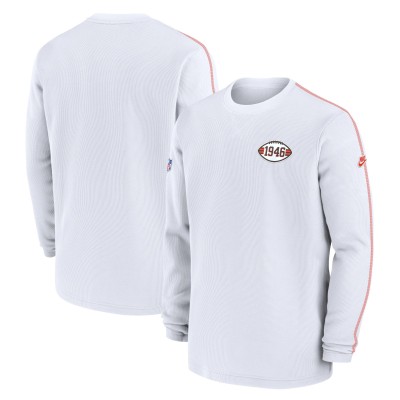 Футболка с длинным рукавом Cleveland Browns Nike Alternate Logo Coach - White