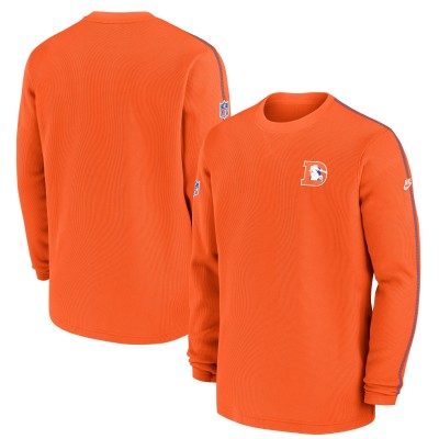 Denver Broncos Nike Orange Alternate Logo Coach Long Sleeve Top