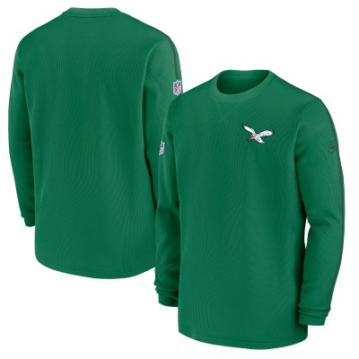 Футболка с длинным рукавом Philadelphia Eagles Nike Alternate Logo Coach - Kelly Green
