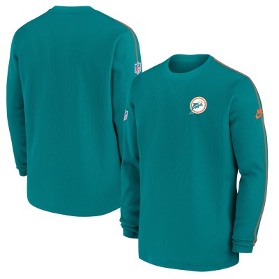Футболка с длинным рукавом Miami Dolphins Nike Alternate Logo Coach - Aqua
