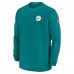 Футболка с длинным рукавом Miami Dolphins Nike Alternate Logo Coach - Aqua