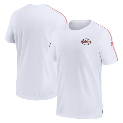 Футболка Cleveland Browns Nike Sideline Alternate Logo Coach Performance - White