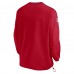 New England Patriots Nike Red 2024 Sideline Throwback Logo Long Sleeve V-Neck Windshirt