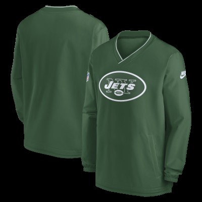 Кофта New York Jets Nike Throwback Logo Long-Sleeve V-Neck Windshirt - Kelly Green