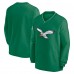 Кофта Philadelphia Eagles Nike Throwback Logo Long-Sleeve V-Neck Windshirt - Kelly Green