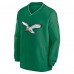 Кофта Philadelphia Eagles Nike Throwback Logo Long-Sleeve V-Neck Windshirt - Kelly Green