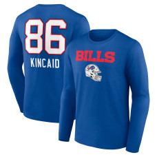 Футболка с длинным рукавом Buffalo Bills Dalton Kincaid Royal Team Wordmark Name & Number Футболка с длинным рукавом Buffalo Bills Dalton Kincaid Royal Team Wordmark Name & Number