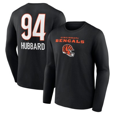 Футболка с длинным рукавом Sam Hubbard Cincinnati Bengals Team Wordmark Player Name & Number - Black