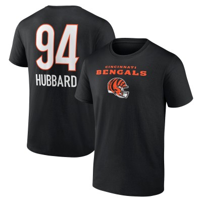 Футболка Sam Hubbard Cincinnati Bengals Team Wordmark Player Name & Number - Black