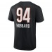 Футболка Sam Hubbard Cincinnati Bengals Team Wordmark Player Name & Number - Black