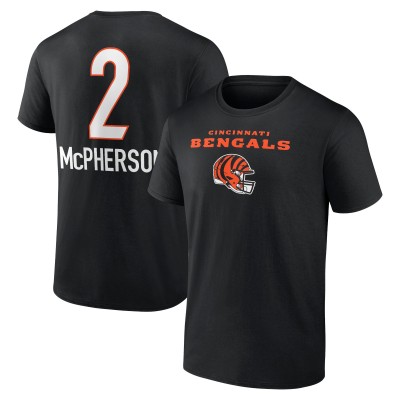 Футболка Evan McPherson Cincinnati Bengals Team Wordmark Player Name & Number - Black