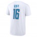Футболка Jared Goff Detroit Lions Icon Player Name & Number - White