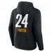 Pittsburgh Steelers Joey Porter Jr. Black Team Wordmark Player Name & Number Pullover Hoodie