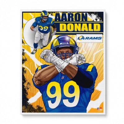 Aaron Donald Los Angeles Rams Unsigned 16 x 20 Photo - Art by Brian Kong