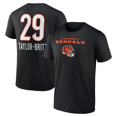 Футболка Cam Taylor-Britt Cincinnati Bengals Team Wordmark Player Name & Number - Black