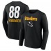 Pittsburgh Steelers Pat Freiermuth Black Team Wordmark Player Name & Number Long Sleeve T-Shirt
