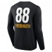 Pittsburgh Steelers Pat Freiermuth Black Team Wordmark Player Name & Number Long Sleeve T-Shirt